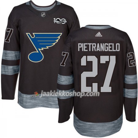 Miehille NHL St. Louis Blues Pelipaita Alex Pietrangelo 27 1917-2017 100th Anniversary Adidas Musta Authentic